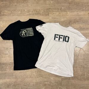 Lot of 2 Spartan Graphic T Shirts Size Medium